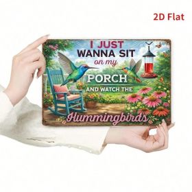 CIFbuy 1pc Vintage Hummingbird Garden Sign 2D Flat, Flat, Bird Lover Yard Decor 11.8x7.87（ikSign, ikSign, Theme Self-pickup Logiopics）