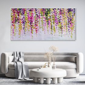 Hand Painted Oil Painting Abstract Floral Texture Canvas Oil Painting Colorful Wall Decor Art Modern Landscape Painting Living Room Decor Oil Painting