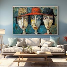 Original Elegant Lady Oil Painting on Canvas Large Wall Art Abstract Figure Painting Texture Wall Art Modern Bedroom Wall Decor