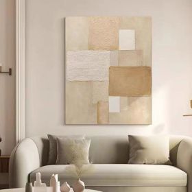Hand Painted Modern Abstract Oil Painting Brown Minimalist Painting On Canvas Minimalist Warm Tones Textured Painting Geometry Wabi Sabi Wall Art