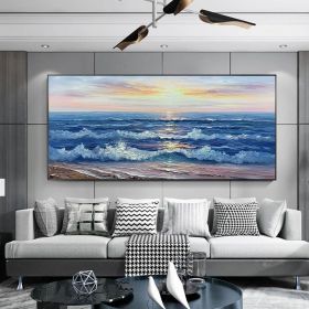 original oil painting paintings on canvas Sunlight Seascape painting Nature oil painting Living room painting wall art gifts