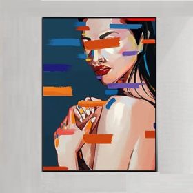 Modern Oil Painting On Canvas Abstract Girl Oil Painting Hand Painted Large Wall Art For Home Decor