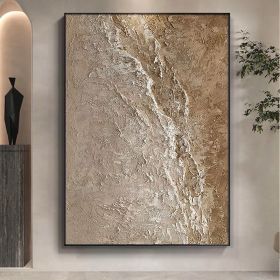 Handmade Oil Painting Brown Minimalist Painting On Canvas Large Beige Art Brown Texture Wall Art Neutral Abstract Painting Beige Arch Plaster Painting