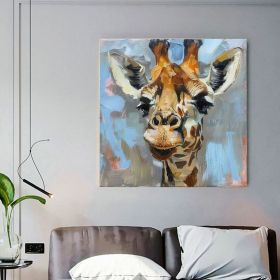Giraffe Painting On Canvas Giraffe Portrait Canvas Original Fine Art Animals Wall Art Hand Painted Oil Painting