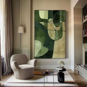 Green textured wall decoration Large green abstract painting in the style of abstract minimalism,green wall art Scandinavian art canvas art