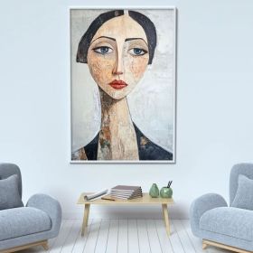 Abstract Portrait Oil Painting on Canvas Original Beautiful Female Model Painting Large Modern People Wall Art Custom Bedroom Wall Decor