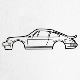CIFbuy Striking Wall Decoration Art: Creative Metal Iron Art Line 911 Turbo Sports Car Wall Hanging. This Home Art Wall Decoration Pendant Orname (Option: 49653170)