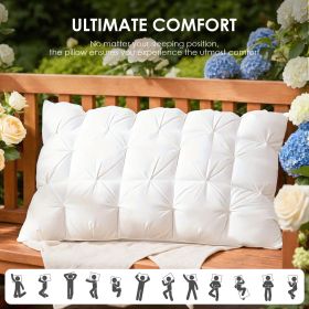 Brushed Twist Pillow, Down Pillow, Down Fiber Two-in-one Pillow,  Double-layer Design, Breathable, OKO-100 Certified (Option: 48X74CM 3pcs)