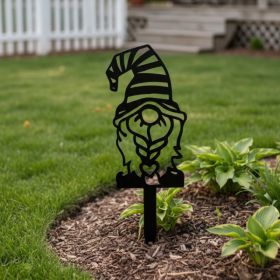 CIFbuy Enchanted Elf Steel Garden Statue Whimsical Outdoor Fairy Sculpture Pointed Hat Rustproof, Yard Art for, Patio Lawn Magical Garden, Accent (Option: 48729931)