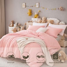 Three-piece Bedding Set With Solid Color Quilt Cover And Pillowcase, Three-piece Bedding Set - Super Soft Microfiber Hotel Series - Brushed Super (Option: 263cmx229cm 3pcs)