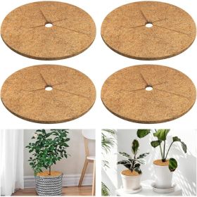 Coconut Fiber Mulch Ring 4 PCS, 11.8 Inch Tree And Plant Protector Mats For Garden, Flower Pots And Landscaping (Option: MULTI)