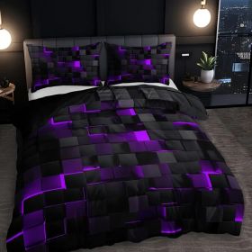 Abstract Grid Series Quilt Cover Digital Printing Bedding (Option: 2 Style-150X200CM threepiece set)