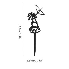 CIFbuy Tribal Kokopelli Iron Garden Decor Stake (6.1in).(TikTok/temu self-pickup orders) (Option: 71799815)