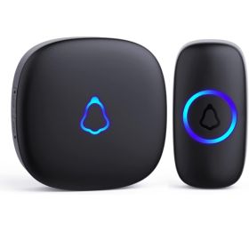 Wireless Doorbell M520 F55, 58 Chimes, Range, Waterproof (Option: Black)