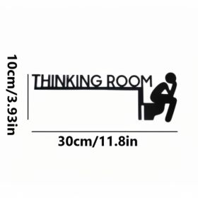 CIFbuy Thinking Room Funny Metal Sign, Minimalist Bathroom Wall Decor, For Home Office Powder Room, Unique Housewarming Gift For, Men Women Apart (Option: 55629158)