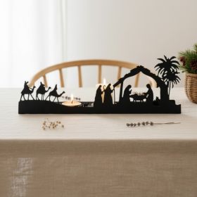 CIFbuy 1pc Metal Creative Elk Candlestick - Foldable Modern Simple Iron Art, Decorative Artwork Candle Table Lamp, Artwork Candle Table Lamp, Des (Option: 83526861)